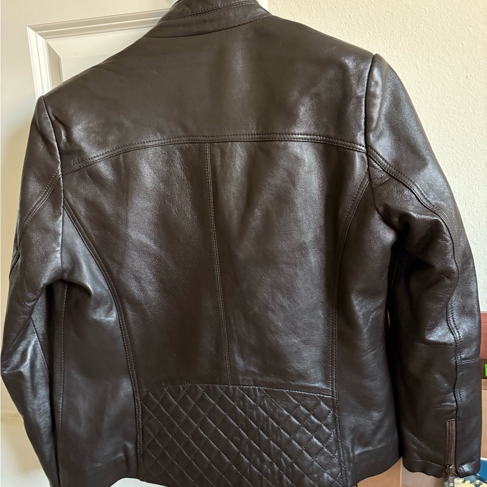 Women's Classic Brown Leather Jacket